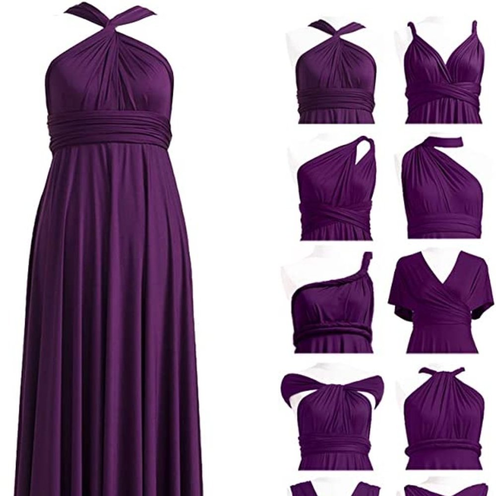 Women's Convertible Dress Maxi Vintage Bridesmaid Wedding Formal 72 Styles